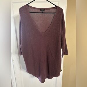 Express Mauve V-Neck Knit Top